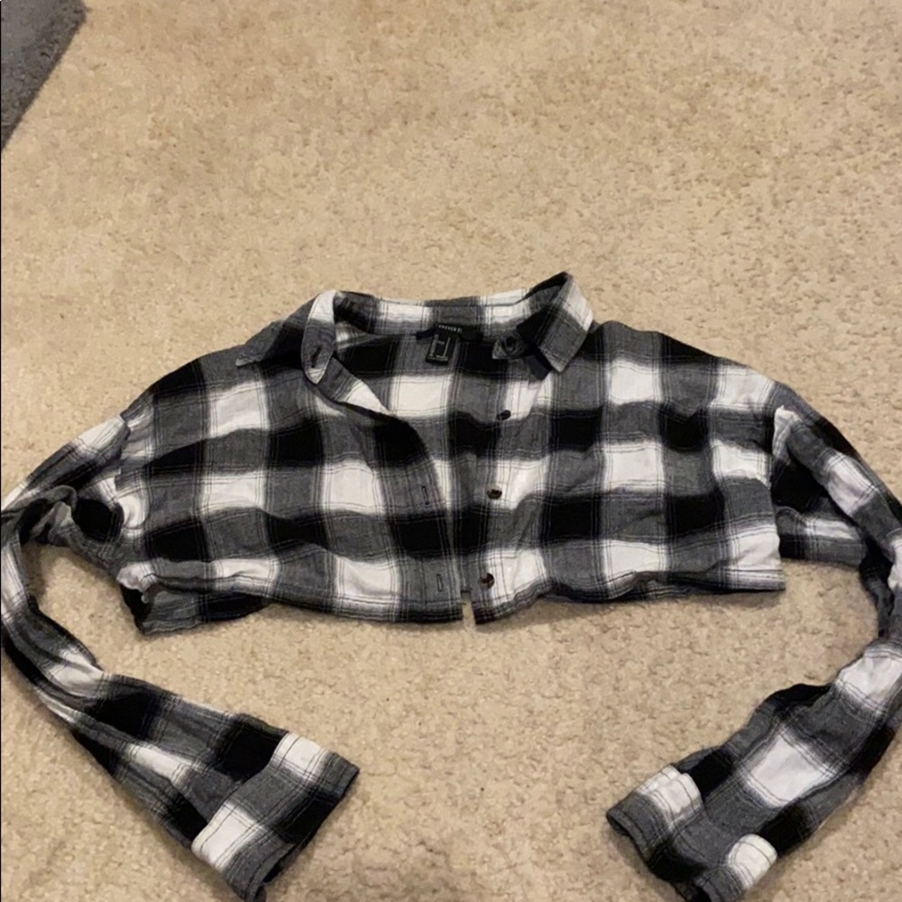 Cropped top flannel